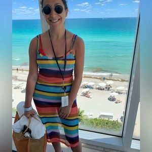 wild honey striped colorful cover up